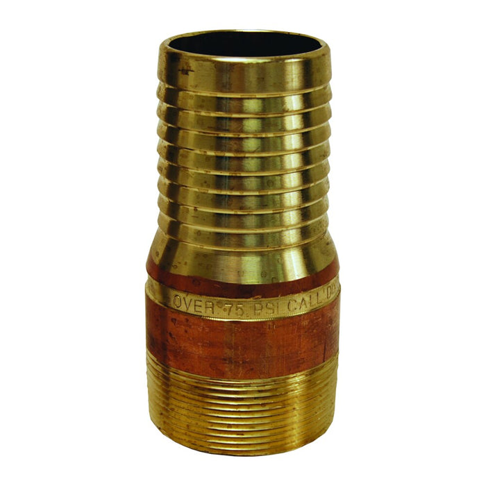 Niple Dixon 4" macho NPT King combo w/out knurl latón – 4" latón BST40