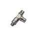 Tee de Paso Parker 36035614 — 1/4" (O.D.) en Brass, FDA Chemical Nickel-plated