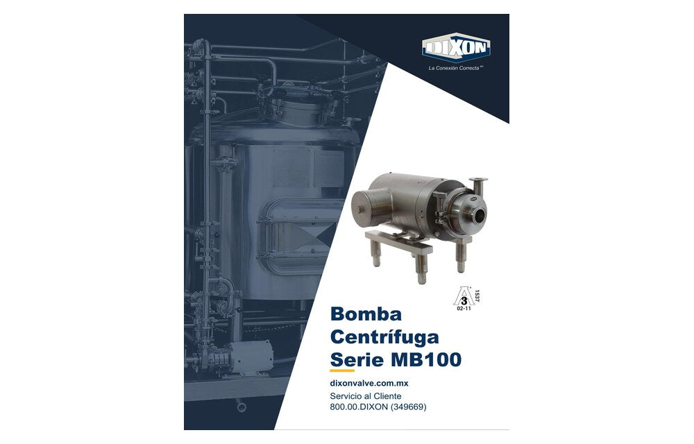 Portada Catálogo Dixon bomba centrífuga sanitaria MB100 PDF