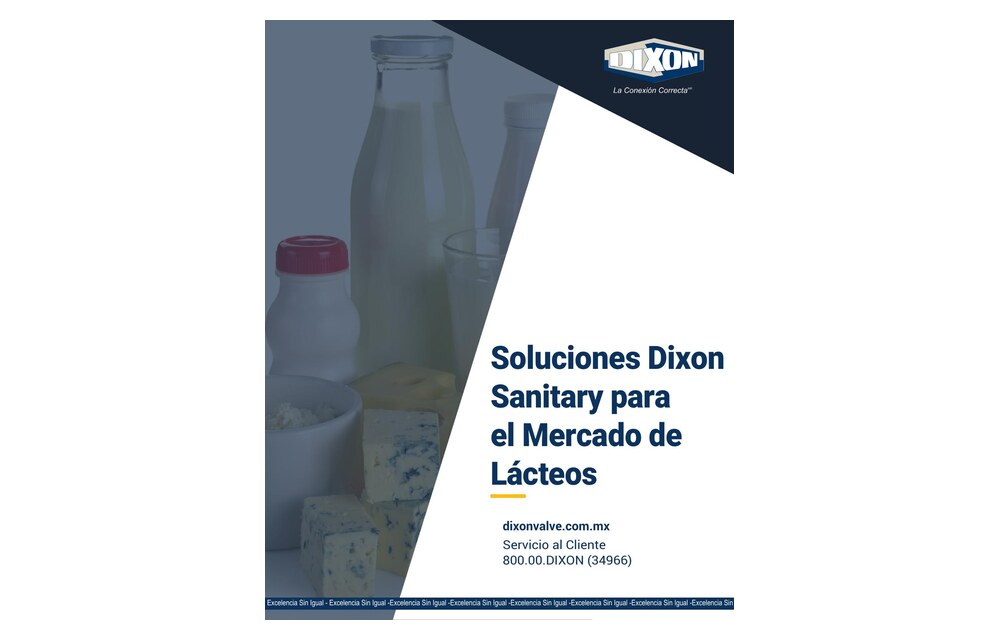 Portada Catálogo Dixon Sanitary para el mercado de lácteos PDF