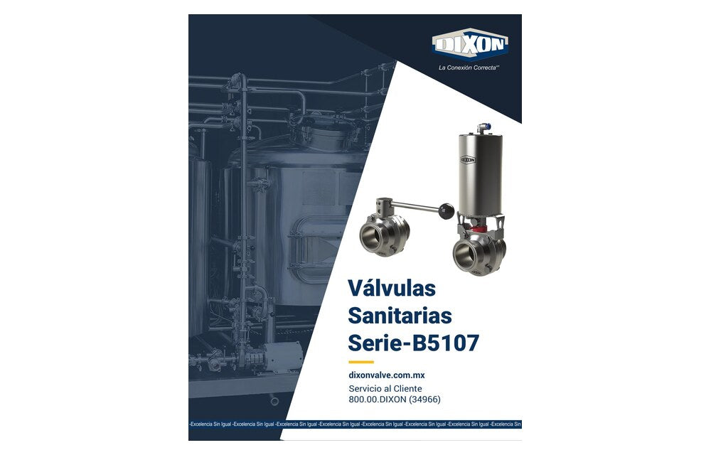 Portada Catálogo Dixon válvulas sanitarias Serie B5107 PDF