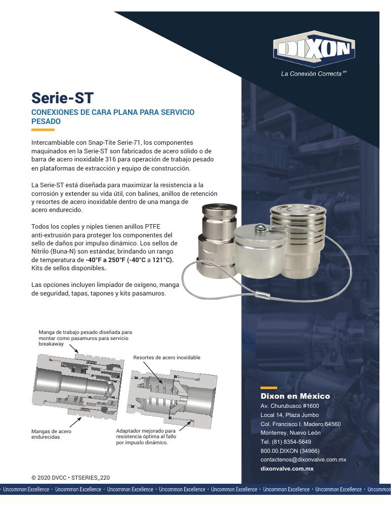 Portada flyer acoplamientos Serie ST Dixon — Suminregio Industrial