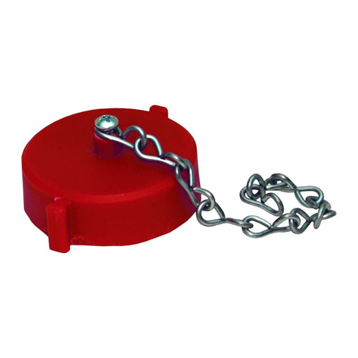 Tapa Dixon 3" nst red styrene w/ chain – 3" polímero técnico PFCW300F