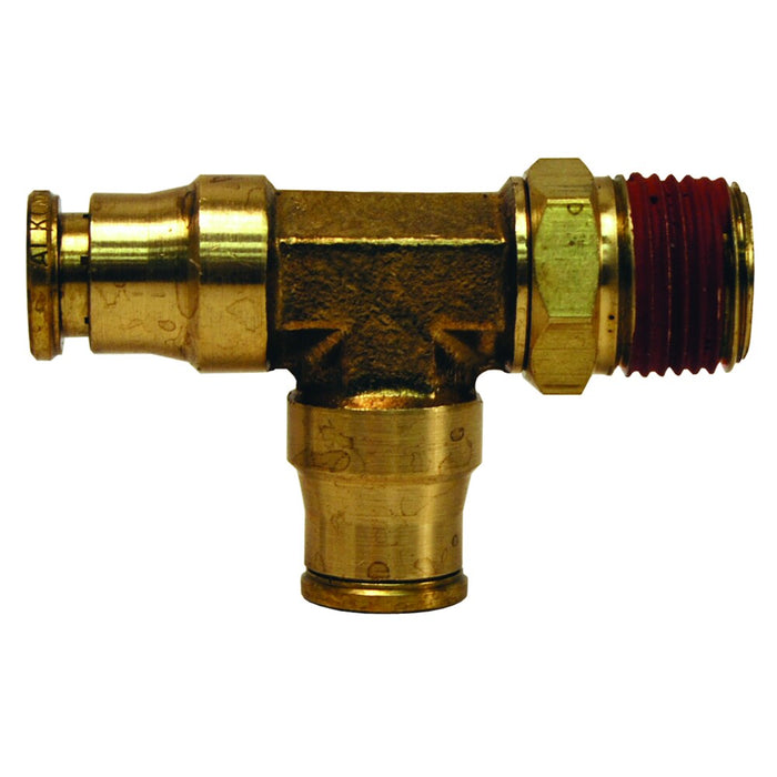 Tee de ramificación Dixon 3/8" macho rosca macho NPTF en latón 71S12X12