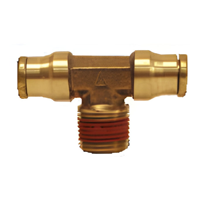 Tee de ramificación Dixon 1/2" × 3/8" macho rosca macho NPTF en latón 7216X12