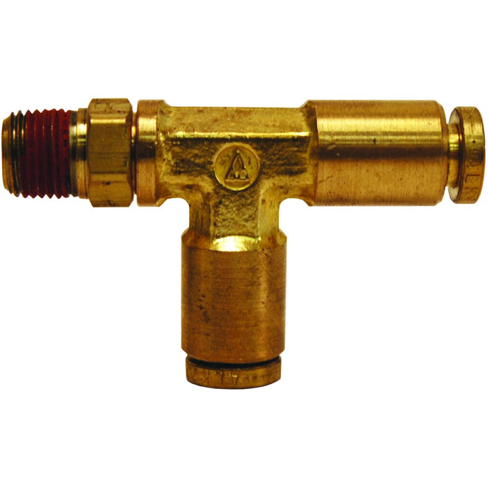 Tee Dixon 1/4" × 1/8" macho rosca macho NPT en latón AQ71DOTS4X2