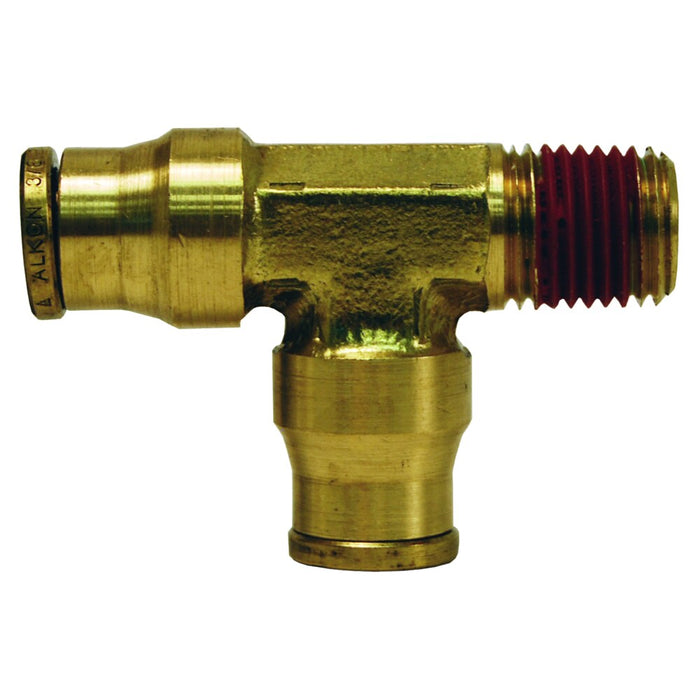 Tee Dixon 3/8" × 1/4" macho rosca macho NPTF en latón 7112X8
