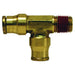 Tee Dixon 3/8" × 1/4" macho rosca macho NPTF en latón 7112X8