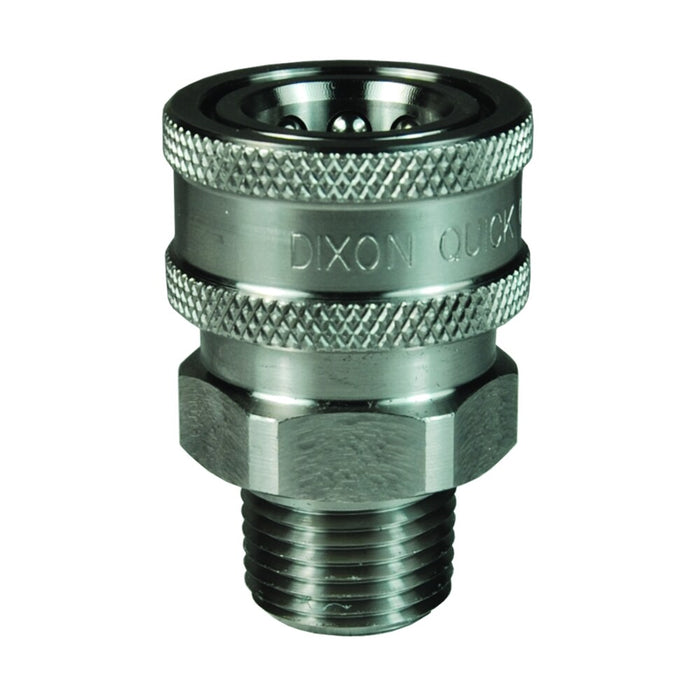 Cople Sin Válvula Intercambio Snap-Tite H/IH Dixon Serie-V 3/4" x 3/4" - 14 NPTF rosca macho acero inoxidable 316 6VM6-SS-E