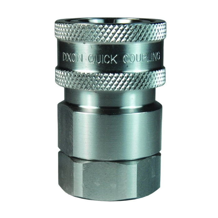 Cople Con Válvula Intercambio Snap-Tite H/IH Dixon Serie-V 3/4" x 3/4" - 14 NPTF rosca hembra acero inoxidable 316 6VF6-SS
