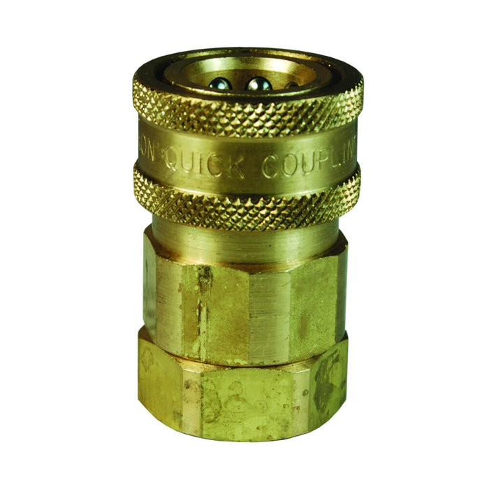 Cople Con Válvula Intercambio Snap-Tite H/IH Dixon Serie-V 3/4" x 3/4" - 14 NPTF rosca hembra latón 6VF6-B