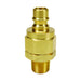 Niple Con Válvula Intercambio Snap-Tite H/IH Dixon Serie-V 3/4" x 3/4" - 14 NPTF rosca macho latón V6M6-B