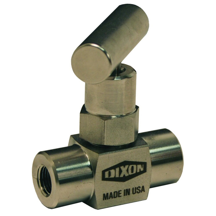 Válvula de aguja Dixon 1/4" hembra rosca NPT en acero inoxidable 316 FFS102