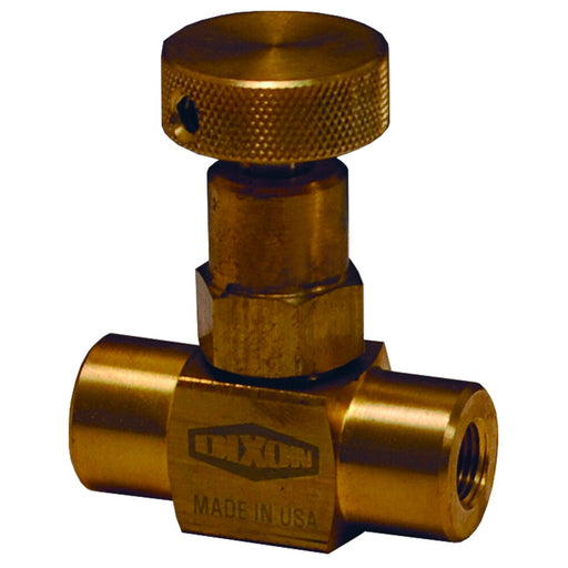 Válvula de aguja Dixon 1/4" hembra rosca NPT en latón FFB102