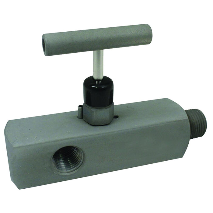 Válvula de aguja Dixon 1/4" macho rosca NPT en acero MFC102