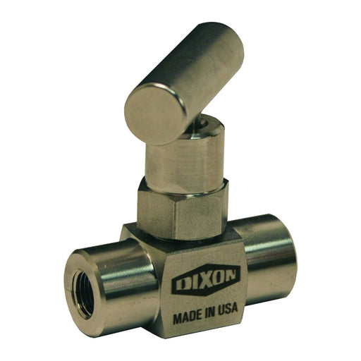 Válvula de aguja Dixon 316ss fem a fem mini aguja t design palanca (1/2" 14 npt) – 1/2" acero inoxidable FFS404