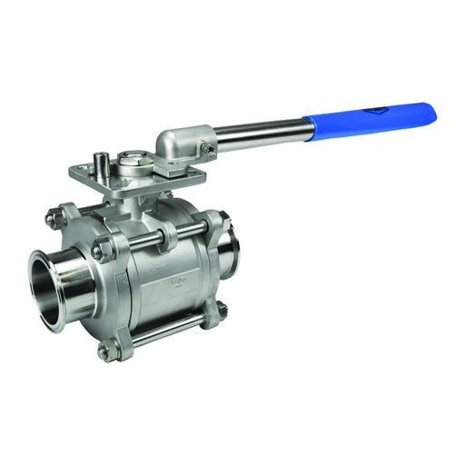 Válvula de bola Dixon 2 vías encapsulated sanitario 3 piece acero inoxidable bola – 5" acero inoxidable BV2CV-250CC-A